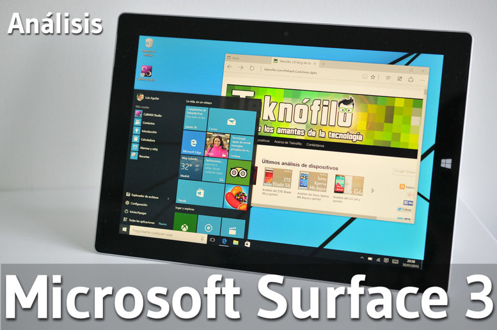 Análisis a fondo del Microsoft Surface 3 con Windows 10