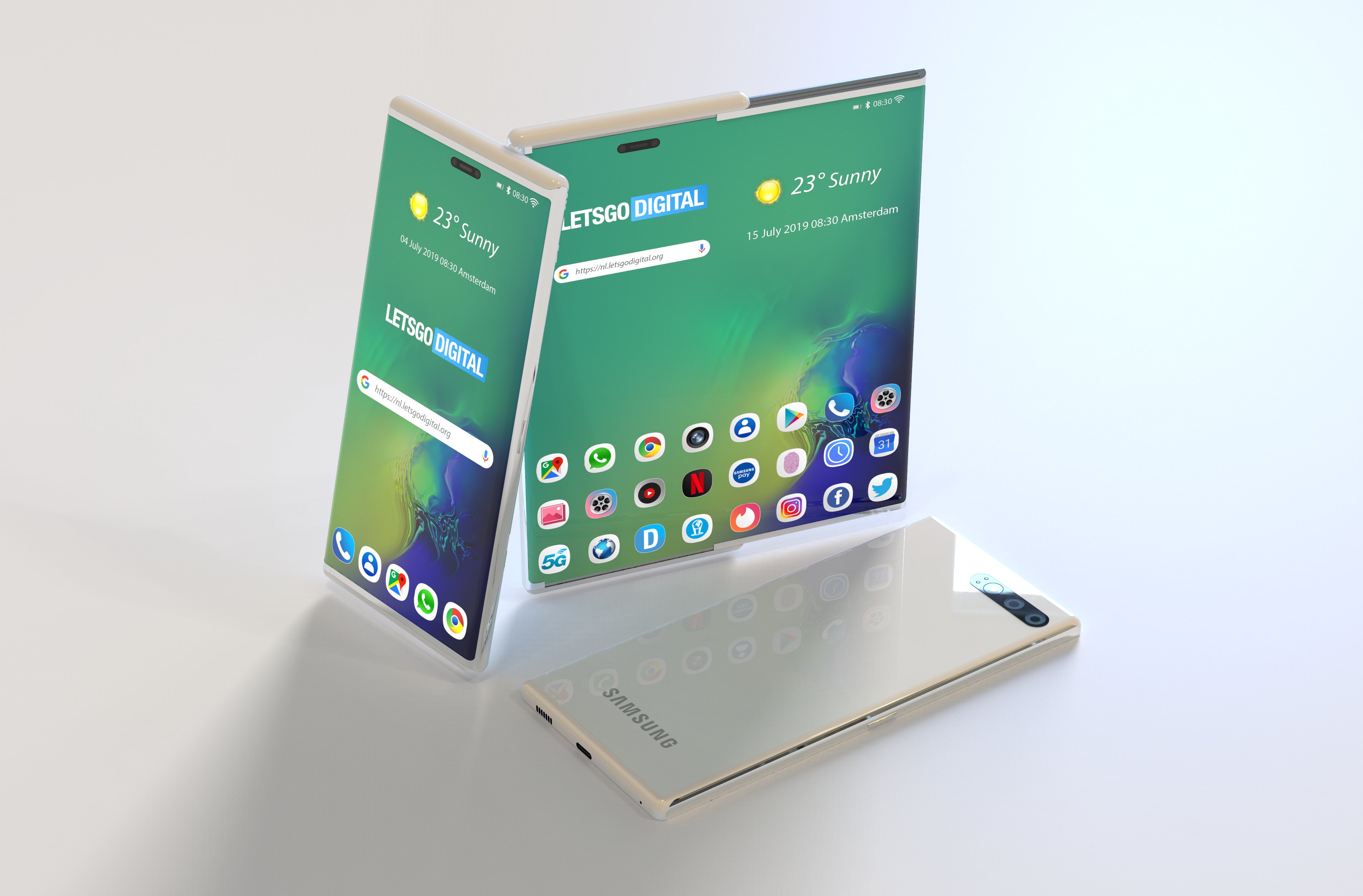 Samsung patenta un smartphone con pantalla extensible