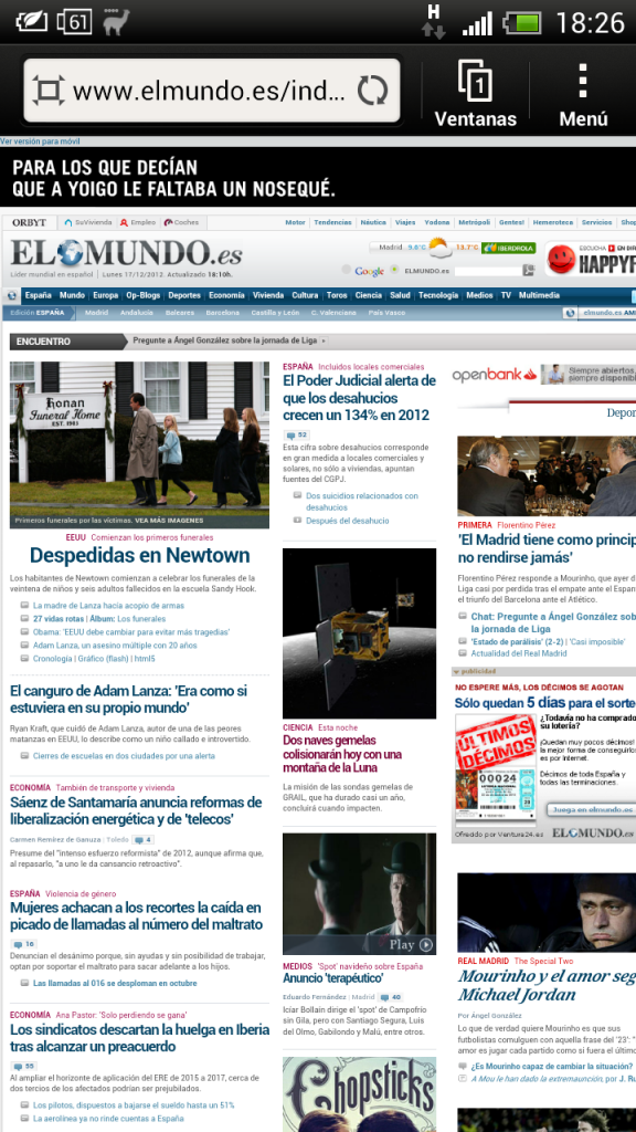 Página web de elmundo.es