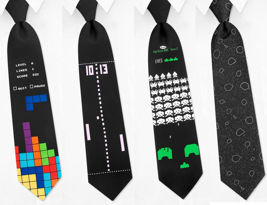 Corbata de videojuegos 8bits