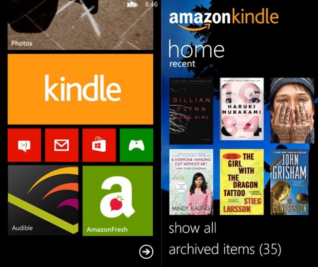 Amazon Kindle Windows Phone