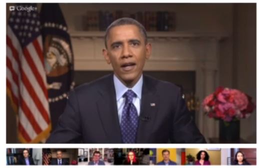 Hangout de Obama en Google+