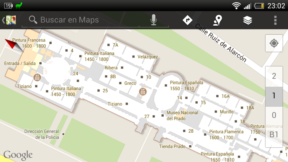 Mapas de interiores en Google Maps