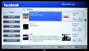 Facebook en LG 55LM860V