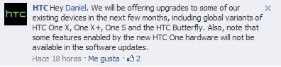 HTC en Facebook