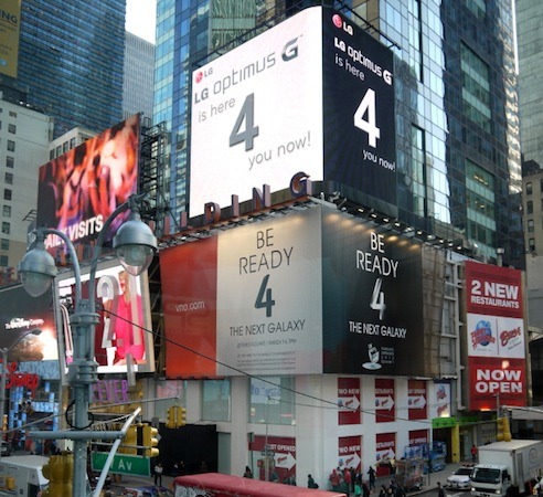 Anuncio LG en Times Square