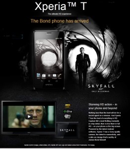 Xperia T en Skyfall