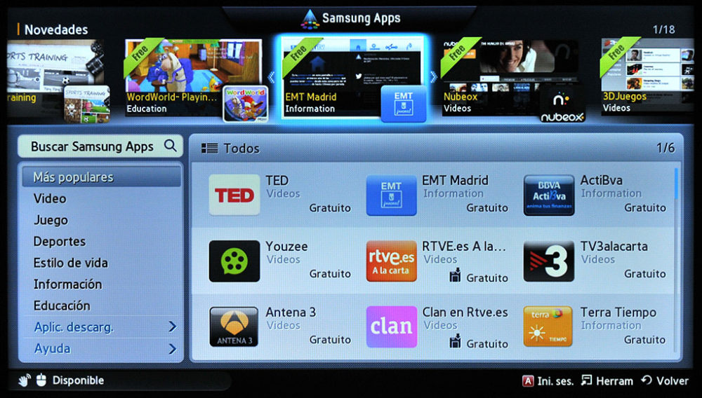 Samsung Smart TV Apps