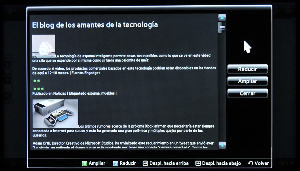 Samsung Smart TV Navegador