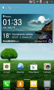 LG Optimus G - Pantalla principal