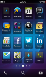 BlackBerry 10: Iconos de aplicaciones