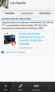 BlackBerry Z10: Aplicación de contactos