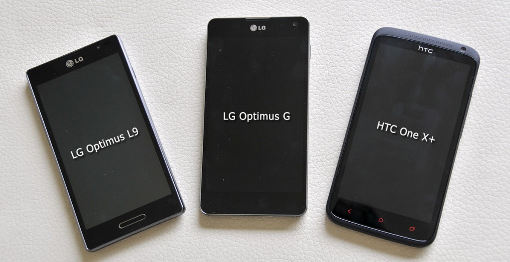LG Optimus G junto con Optimus L9 y HTC One X+