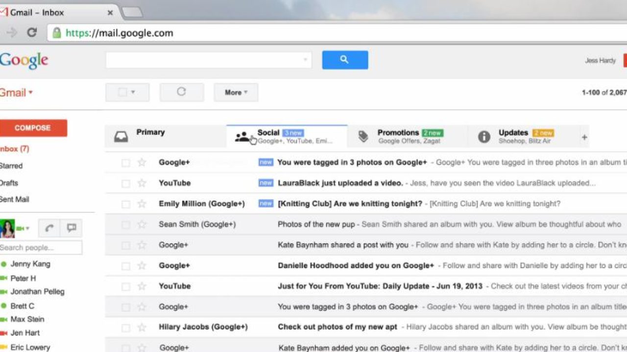 Buzon gmail top
