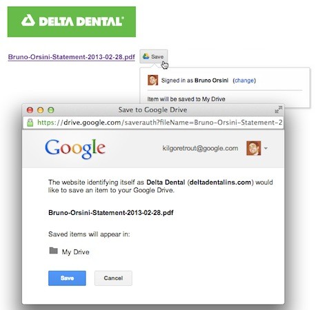 Google ofrece un botón de «Grabar a Google Drive» a los creadores de páginas webs Google Developers
