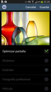 Modo de pantalla en Galaxy S4