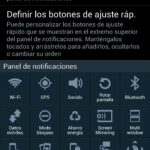 Panel desplegable del Galaxy S4