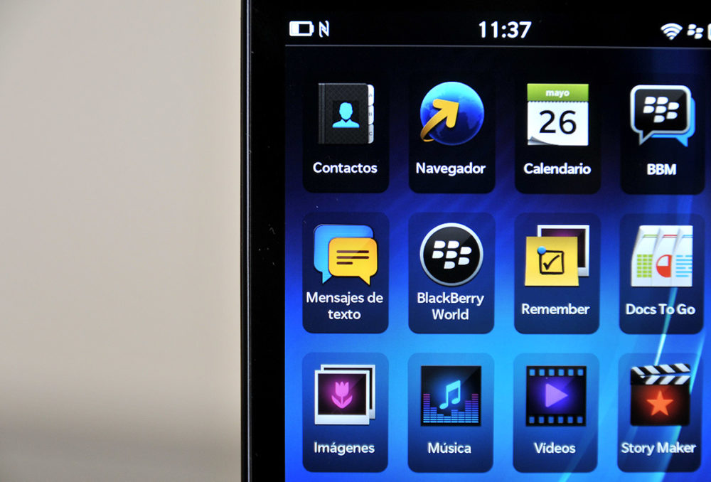 BlackBerry Z10: Pantalla