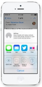 AirDrop en iOS 7