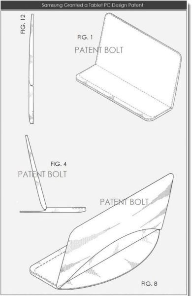 Patente de pantalla flexible para tablet