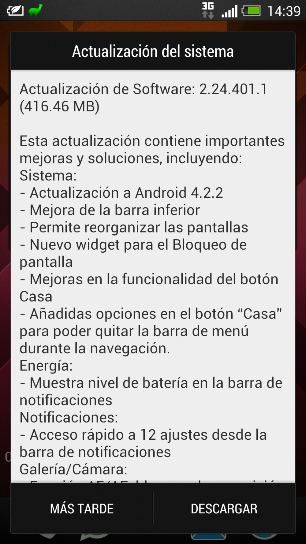 Actualización 4.2.2 para HTC One