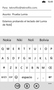 Teclado Lumia 925