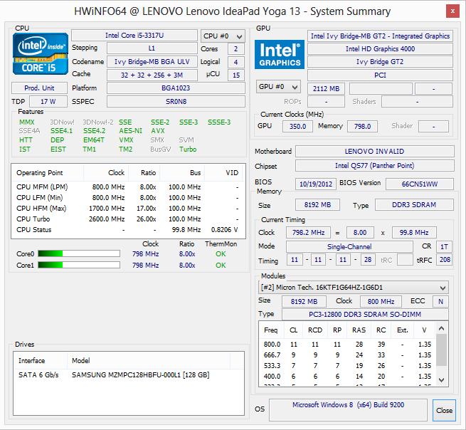 Lenovo IdeaPad Yoga 13 - 002