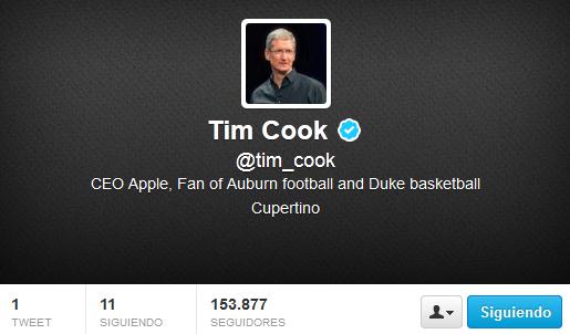 Tim Cook en twitter