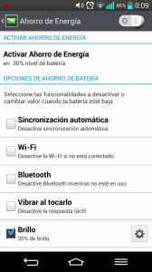 Ahorro batería LG G2