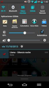 Zona de notificaciones