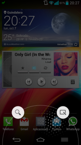 Capturar pantalla en LG G2