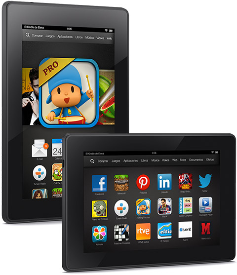 El tinte azul que se aprecia en los bordes del nuevo tablet Kindle Fire HDX es normal, según Amazon Kindle Fire HDX