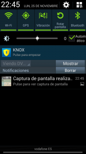 Panel de notificaciones del Galaxy Note 3