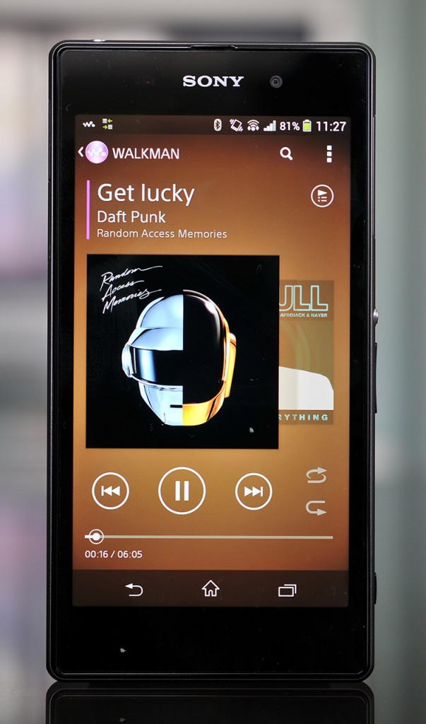 Sony Xperia Z1 - musica