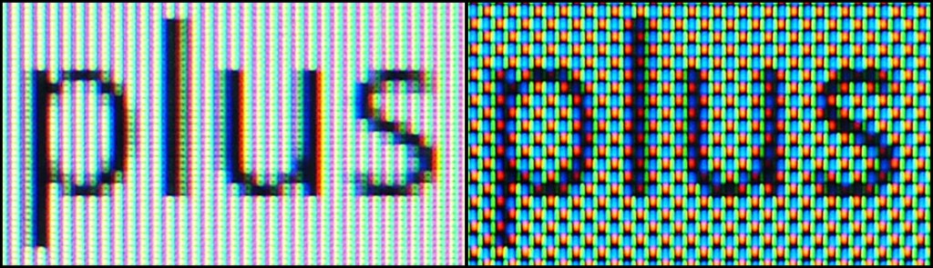 RGB (izqda) vs. PenTile (dcha)