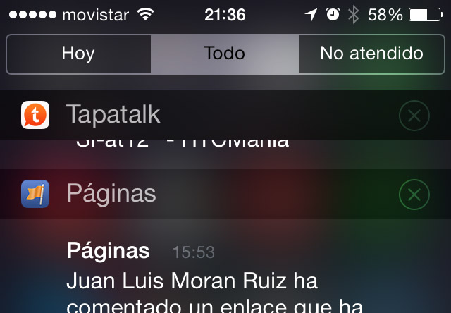 notificaciones iOS 7