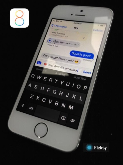 El teclado Fleksy para iOS 8 ya está disponible en versión beta