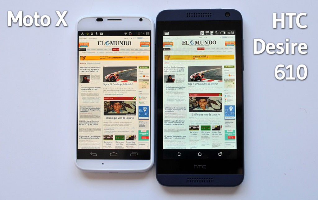 HTC Desire 610 vs Moto X - 1