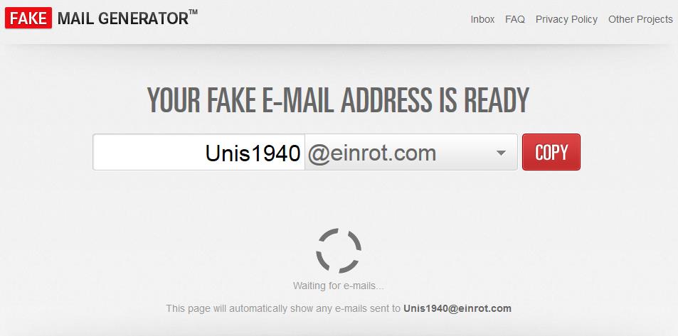 Fake Mail Generator