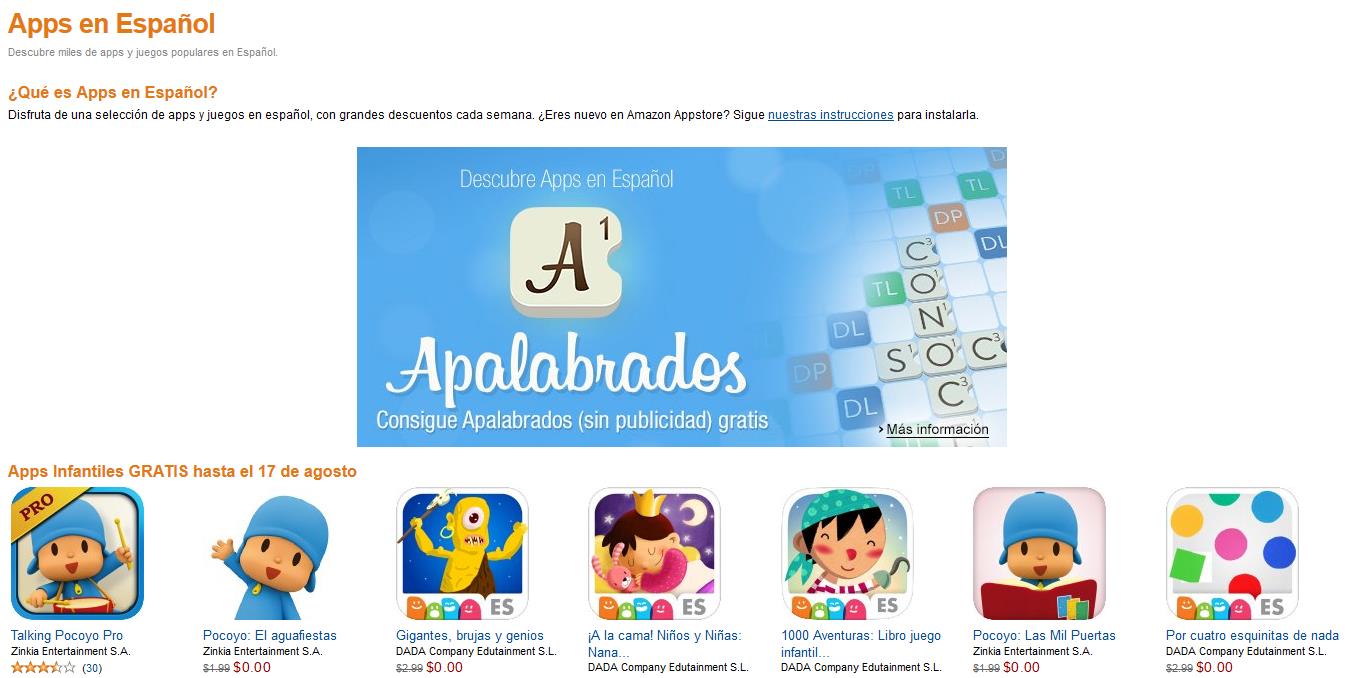 Amazon lanza Apps en espanol en Amazon y regala varios juegos Teknofilo