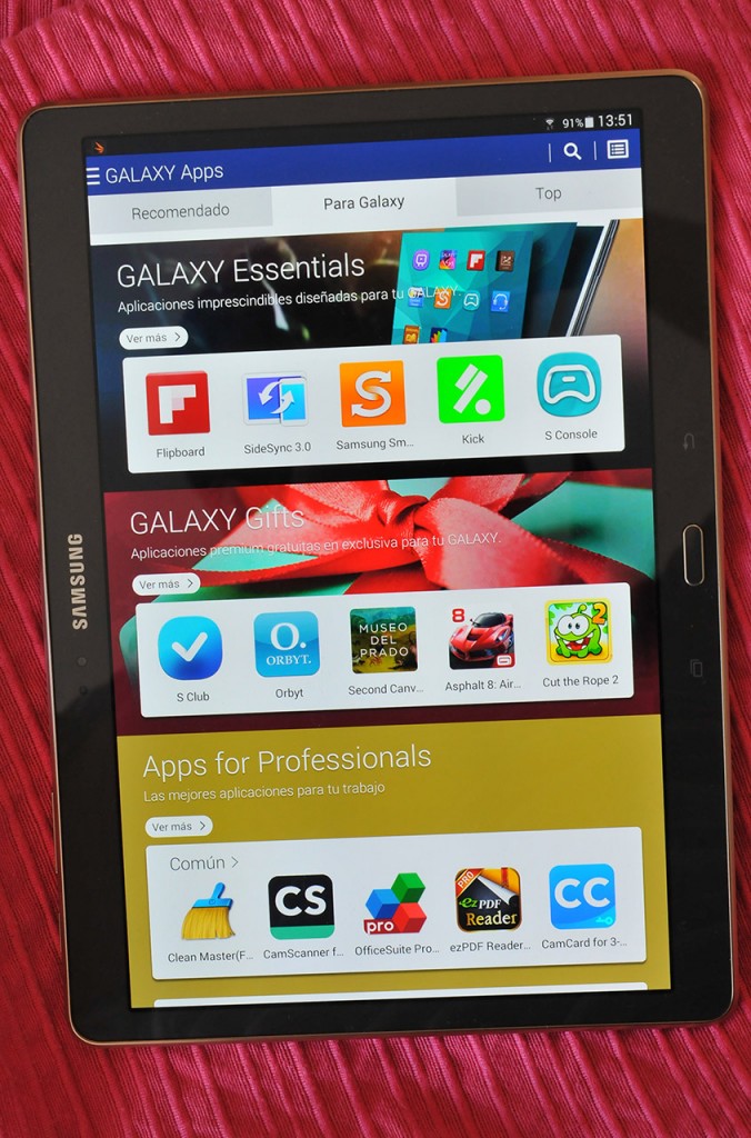 Samsung Galaxy Tab S - Galaxy Apps