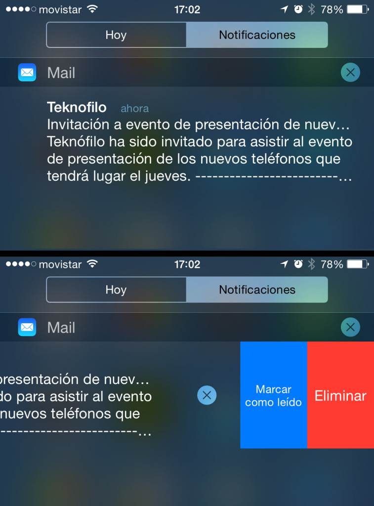 Notificaciones interactivas