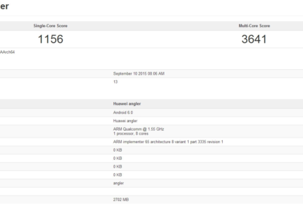 El Huawei Nexus 6 se deja ver en un benchmark que revela un Snapdragon 810, 3GB de RAM y Android 6.0