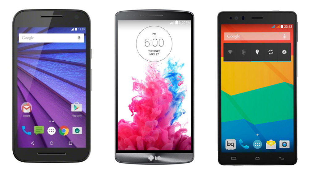 Motorola, LG y BQ se consolidan como las marcas de los smartphones más vendidos en 2015 en España