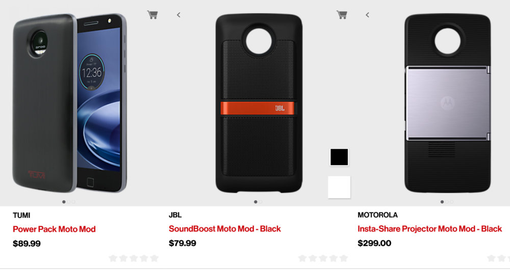 Estos son los exagerados precios que tendrán los Moto Mods del Moto Z en EE.UU.