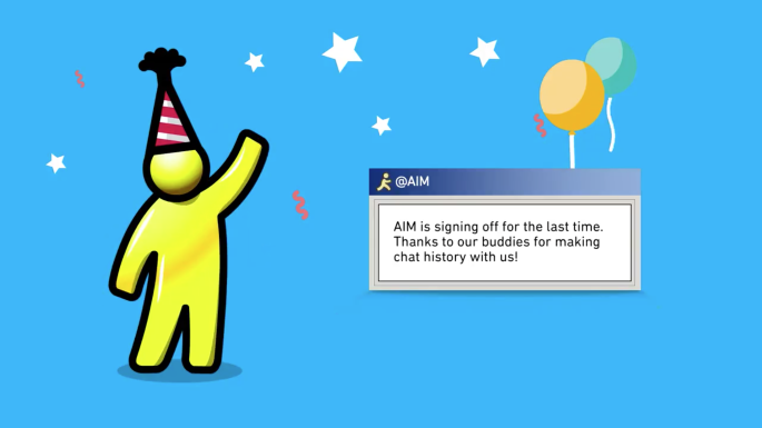 La app pionera de mensajería, AOL Instant Messenger, anuncia su cierre tras 20 años de funcionamiento