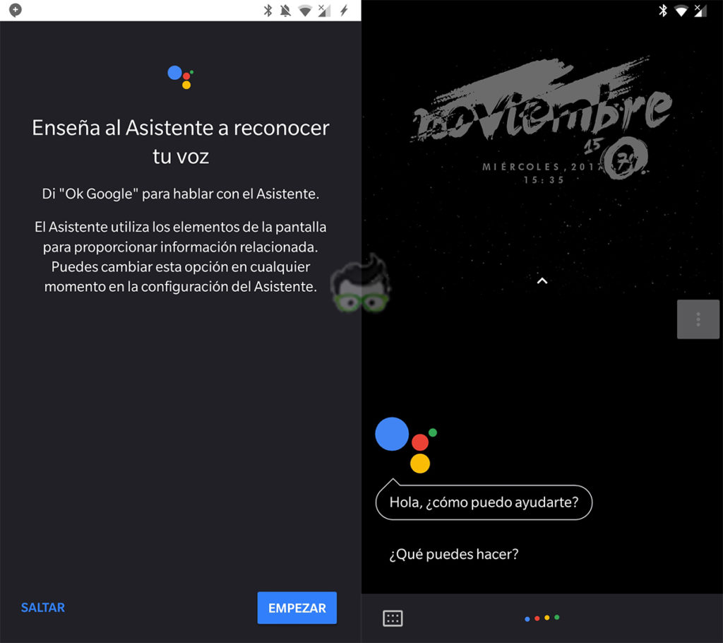 Google Assistant saluda