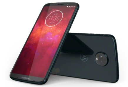 El Moto Z3 Play se deja ver en imágenes oficiales con marcos estrechos y lector de huella en un lateral