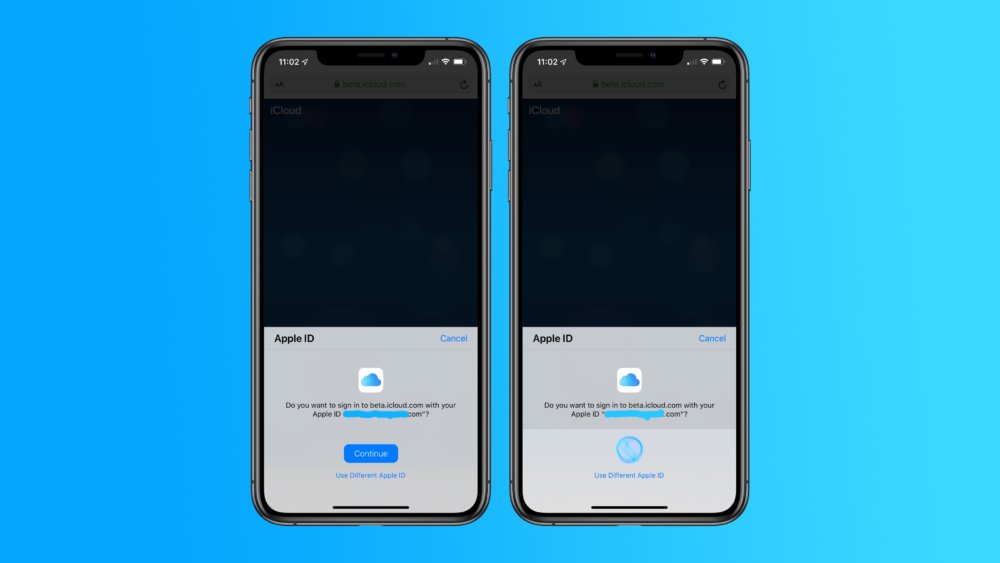 Apple prueba el inicio de sesión en iCloud mediante Face ID o Touch ID