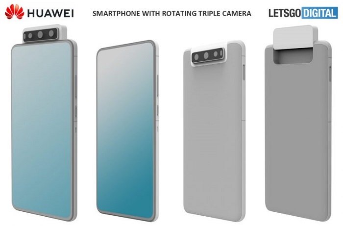 Huawei patenta un smartphone con cámara triple giratoria